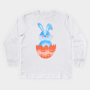 Easter bunny watercolor. Kids Long Sleeve T-Shirt